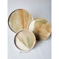 Handmade White Clay Dish Set, 3 pcs