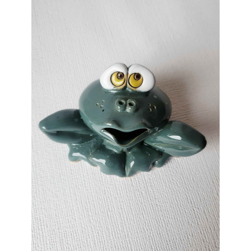 Handmade Clay Frog Figurine – Ceramic Home Decor Handmade Clay Frog Figurine – Ceramic Home Decor