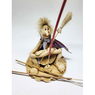 Witch – Handmade Ceramic Incense Holder for Mystical Rituals