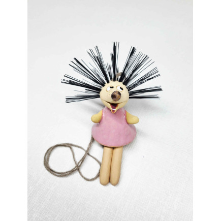 Ežiukas varpelis iš priekio rožinis