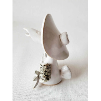 Crow with Hat Incense Holder – Side View