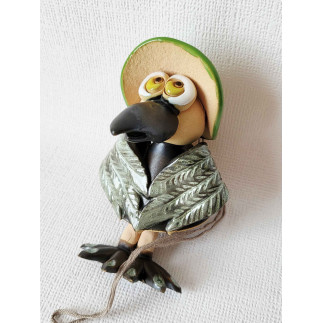 Crow with Hat Bell – Front View