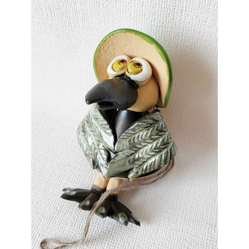 Crow with Hat Bell – Front View