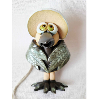 Crow with Hat – Handmade Ceramic Bell
