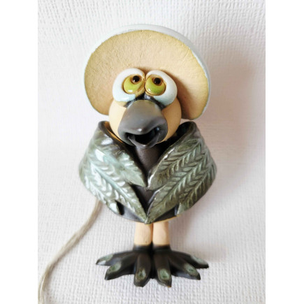 Crow with Hat – Handmade Ceramic Bell