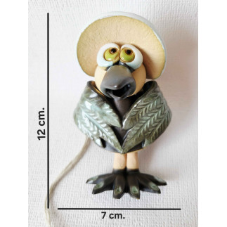 Crow with Hat Bell – With Dimensions