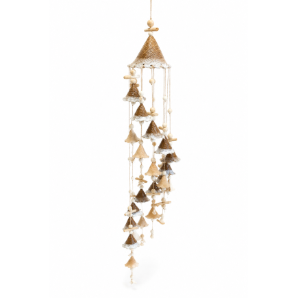 Boho style hanging clay decoration