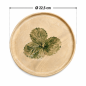 Handmade Ceramic Plate with Leaf Design Handmade Ceramic Plate with Leaf Design