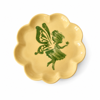 molinuke.lt – Handmade Flower‑Shaped Platelet with Fairy Motif “Clay Fairy”