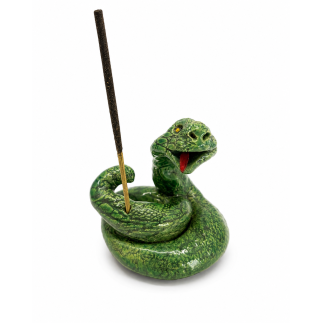 Ceramic snake incense holder