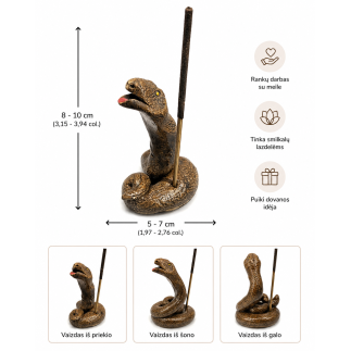 Ceramic snake for incense sticks