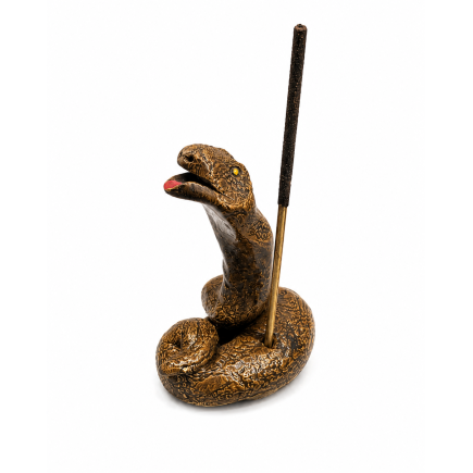 Ceramic Snake Incense Holder – Handmade Decoration