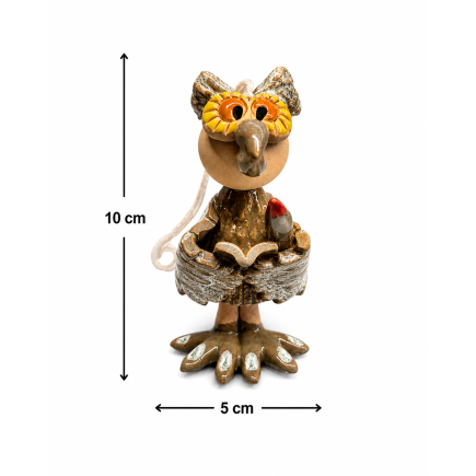 Ceramic Owl Bell – Handmade Decoration