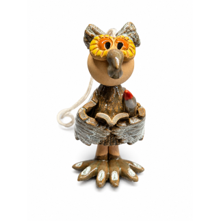 Ceramic owl bell