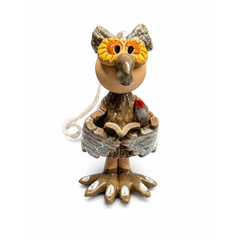 Ceramic Owl Bell – Handmade Decoration