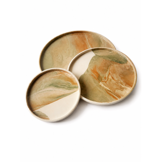 Handmade White Clay Dish Set | 3 pcs