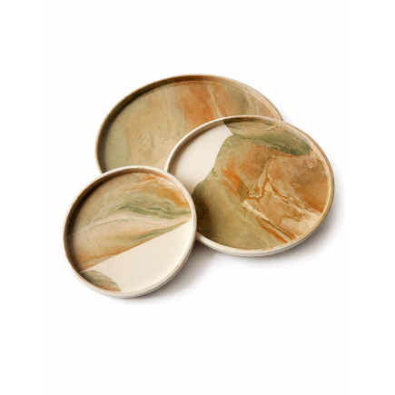 Handmade White Clay Dish Set | 3 pcs